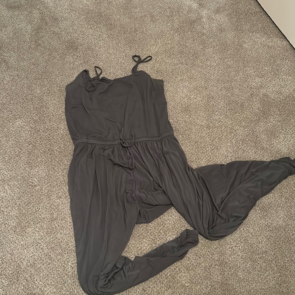 Army green spaghetti strap romper